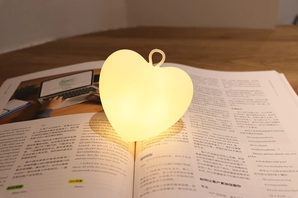 Heart-Shaped LED Light Silicone Lamp for Bedside Heart-Shaped LED Light Silicone Lamp for Bedside
